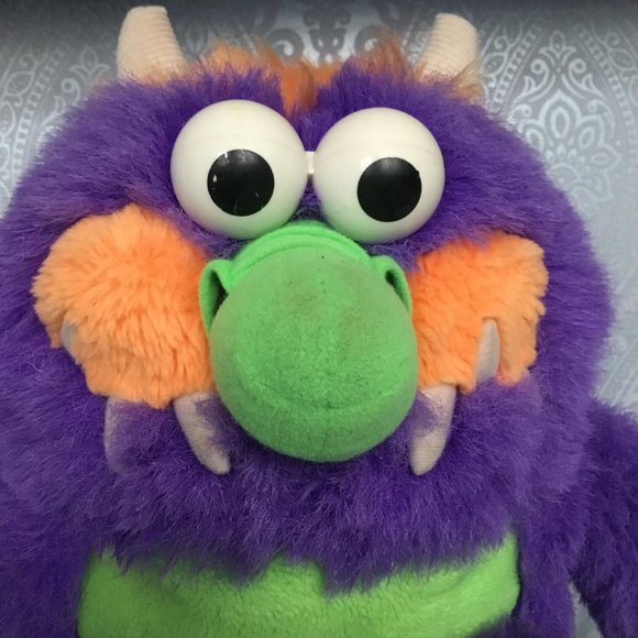 rare European vintage My Pet monster plush toy purple stuffed animal retro - Picture 4 of 12